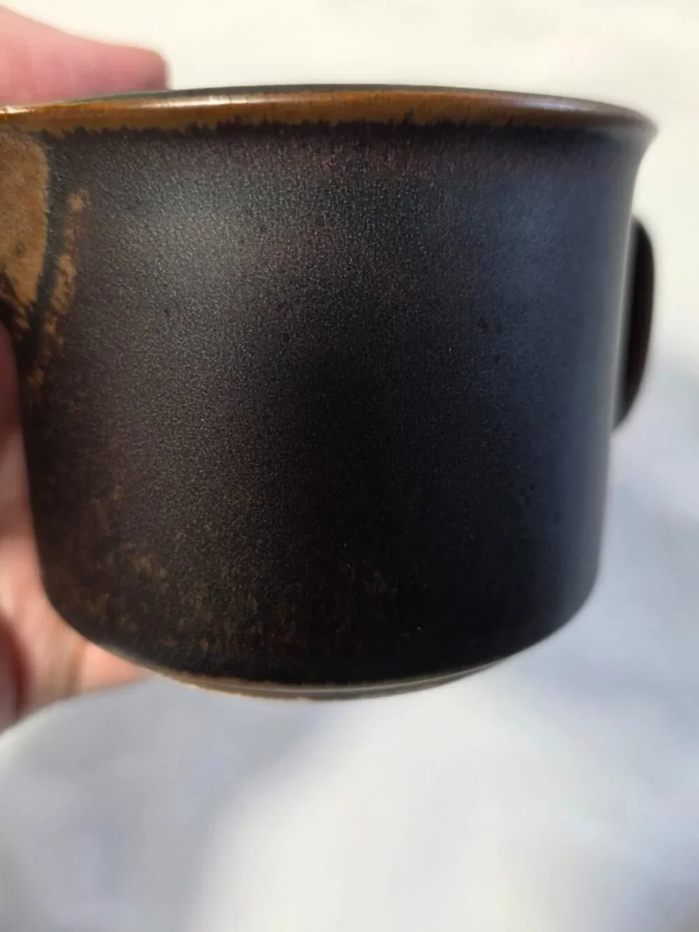 Arabia of Finland Rushka Creamer Light & Dark Brown Spotted NEW
